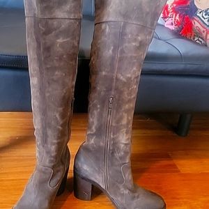 Knee high brown boots